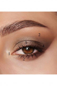 Круглогодичные палитра теней из 4 оттенков LUXVISAGE Glam_Look_(4-х_цветные) 08 ореховый тауп - фото 4