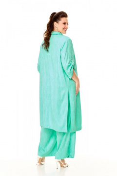 Комплект 3 предмета блуза, брюки и туника на лето в спокойных тонах Nadin 2145 - фото 4