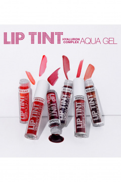 Тинт для губ с матовым эффектом и увлажняющим комплексом LUXVISAGE LIP_TINT_AQUA_GEL_hyaluron_complex 02 красный (sexy red) - фото 4