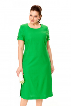 Платье с разрезами и пришивным поясом из текстиля для лета Nadin 2155 - фото 3