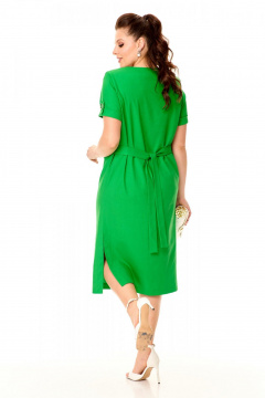 Платье с разрезами и пришивным поясом из текстиля для лета Nadin 2155 - фото 4