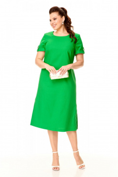 Платье с разрезами и пришивным поясом из текстиля для лета Nadin 2155 - фото 2