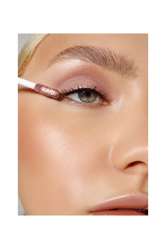 Тени для век жидкие с сатиновым финишем и сиянием LUXVISAGE SATIN_Nude_super_stay тон 204 - фото 3