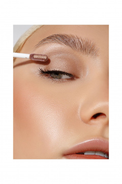 Тени для век жидкие с сатиновым финишем и сиянием LUXVISAGE SATIN_Nude_super_stay тон 206 - фото 3