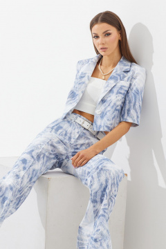 Комплект бежевых брюк и укороченного жакета, на каждый день N.O.W. 1424 - фото 4