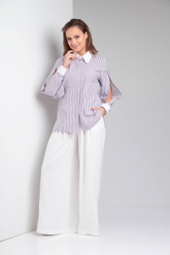 Брюки палаццо со складками и карманами Viola Style 7069 - фото 1