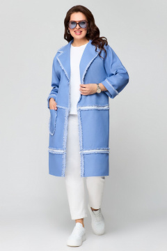 Плащ, прямого силуэта без застежки Svetlana-Style 2010 голубой_лед - фото 1