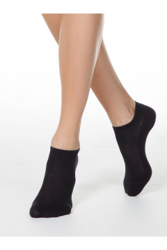 Спортивные хлопковые носки с сетчатым рисунком CONTE ACTIVE_484 черный - фото 1