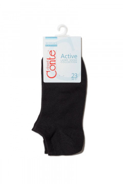 Спортивные хлопковые носки с сетчатым рисунком CONTE ACTIVE_484 черный - фото 3