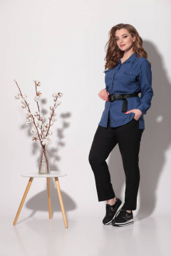 Двойка блуза и брюки классические для повседневного стиля Fortuna ШЖ 639 - фото 2