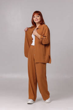 Брюки, рубашка Соджи 617 песочный - фото 5
