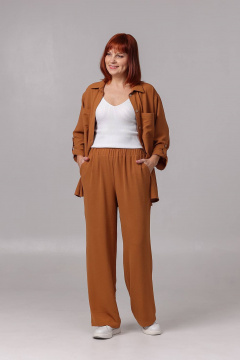 Брюки, рубашка Соджи 617 песочный - фото 3