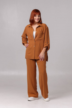 Брюки, рубашка Соджи 617 песочный - фото 2