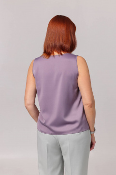 Летний свободный платье с карманами и спущенными плечами Соджи 582 лавандовый - фото 4