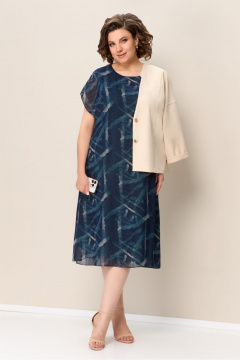 VOLNA 1351 сине-бежевый