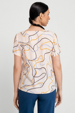 Летняя женская блуза из вискозы с вырезом V и треугольными рукавами LADO 8178-16 - фото 5