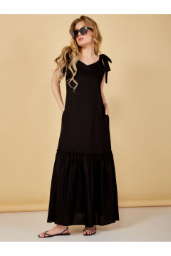 Сарафан прямого силуэта из льна с воланом по низу Медея и К 2255 - фото 4