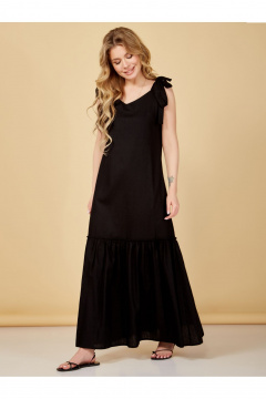 Сарафан прямого силуэта из льна с воланом по низу Медея и К 2255 - фото 3