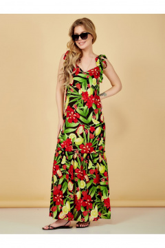 Летний сарафан из вискозы с воланом по низу Медея и К 2207 цветы - фото 5