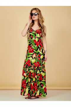 Летний сарафан из вискозы с воланом по низу Медея и К 2207 цветы - фото 3