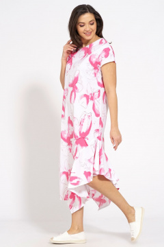 Платье на каждый день из хлопка с асимметричным вырезом Медея и К 2205 - фото 5