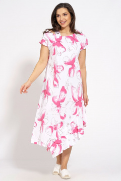 Платье на каждый день из хлопка с асимметричным вырезом Медея и К 2205 - фото 3