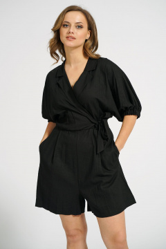 Леновый комбинезон с укороченным рукавом для летнего стиля Медея и К 2169 - фото 2