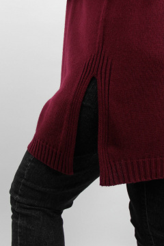 Демисезонная туника из трикотажа с разрезами сбоку Полесье С1718-23 4С8786-Д43 158,164 бургундский - фото 3