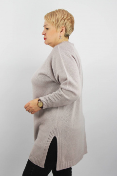 Туника из трикотажа с разрезами сбоку в сером цвете Полесье С1718-23 4С8786-Д43 158,164 сиреневый_пепел - фото 2