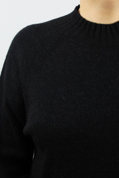 Туника из трикотажа с разрезами по бокам в черном цвете Полесье С1718-23 4С8786-Д43 158,164 уголек - фото 3