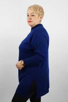 Туника из трикотажа с разрезами по бокам в синем цвете Полесье С1718-23 4С8786-Д43 158,164 фаворит - фото 2