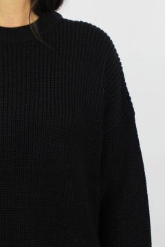 Демисезонный вязаный джемпер с длинным рукавом Полесье С1794-23 4С0674-Д43 158,164 глубокий_черный - фото 3