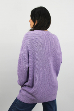Джемпер женский прямой силуэт демисезонный трикотажный Полесье С1794-23 4С0674-Д43 158,164 сиреневый_бриз - фото 3