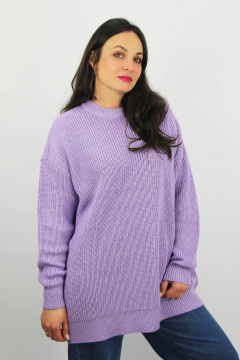 Джемпер женский прямой силуэт демисезонный трикотажный Полесье С1794-23 4С0674-Д43 158,164 сиреневый_бриз - фото 2