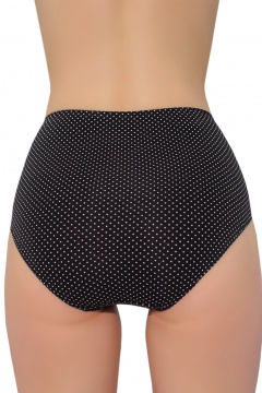 Женские кружевные трусы из трикотажа для ежедневного комфорта ЛЕДИ ГРАНД 191167 черный_горох - фото 3
