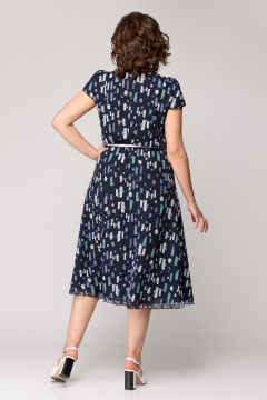 Платье Slaviaelit 535 т.синий-штрихи - фото 4