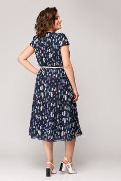 Платье Slaviaelit 535 т.синий-штрихи - фото 3