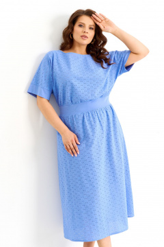 Платье IVA 1596 голубой - фото 3