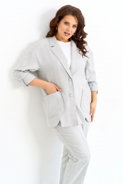 Жакет IVA 1594 серый - фото 4