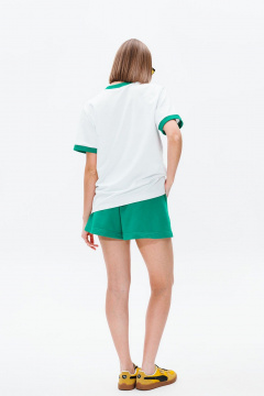 Футболка и шорты с трапециевидным силуэтом и высоким поясом GO F8006/01-01(P23-02) - фото 3