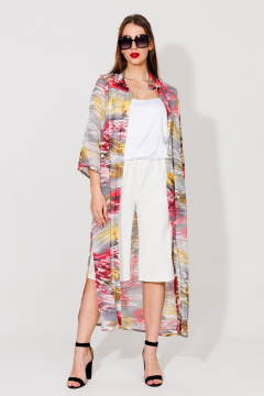 Кардиган NikVa 539-1 красно-желтый - фото 4