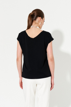 Блуза прямого силуэта из струящейся ткани Ketty К-09940 черный - фото 4