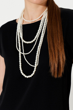 Блуза прямого силуэта из струящейся ткани Ketty К-09940 черный - фото 3