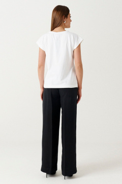 Классическая футболка из трикотажа с принтом Ketty К-14740 молочный - фото 4