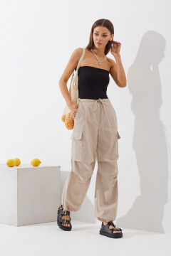 Брюки карго свободного кроя с декоративной резинкой N.O.W. 1429 - фото 3