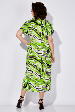 Яркое платье на каждый день с декоративной фурнитурой LEANNA-STYLE 5008 мультиколор - фото 5