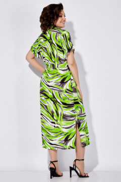 Яркое платье на каждый день с декоративной фурнитурой LEANNA-STYLE 5008 мультиколор - фото 3