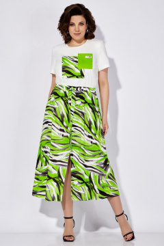 Свободное платье из штапельной ткани с принтом LEANNA-STYLE 5009 мультиколор - фото 1