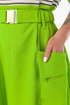 Морское платье свободного кроя из ткани с карманами LEANNA-STYLE 5010 зеленый - фото 3