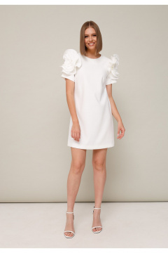 Нарядное летнее платье А-образного силуэта с короткими рукавами PUR PUR 11-295 - фото 1